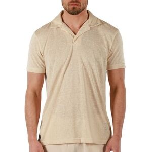 Bain de Mer Synthetic Linen Polo Shirt 3XL runs small New with tags 100% PES